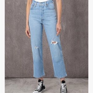 Levi's Womens Ribcage Straight Ankle Jeans